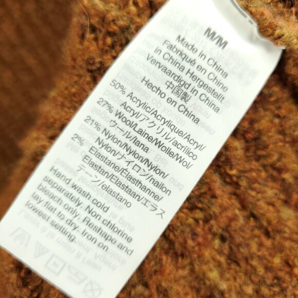 Madewell Mercer Turtleneck Sweater in Coziest Yarn M Heather Cider (Orange/Tan) - Picture 15 of 15